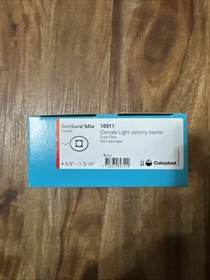 NEW 5PC COLOPLAST 16911 SENSURA MIO Convex Light Ostomy Barrier 5/8" - 1-3/16 - Image 1 of 3