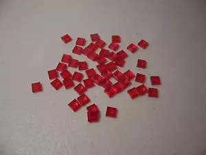 LEGO - 1x1 TRANSPARENT RED SMOOTH TILES - (50 pcs) - NEW! - Picture 1 of 1