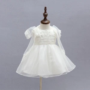 Vendita Abito Da Battesimo Per Bambini Con Pizzo E Ricamo, Cappotto E Cappellino - Foto 1 di 9