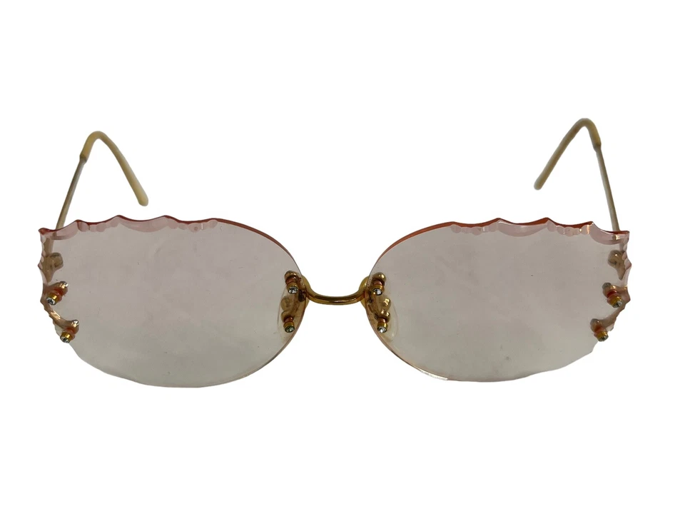 Винтажные безрамочные очки Bug Globe GEP 22 KTS разные грани Франция - Изображение 1 из 4