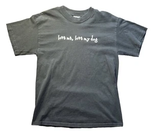 Vintage Funny Dog Love T-Shirt Y2K Men’s Medium Black - Picture 1 of 3
