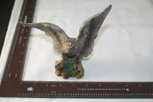 VINTAGE CAST IRON FEMALE PHEASANT FIGURINE 5" HAND PAINTED COLLECTIBLE RARE HTF - Picture 1 of 5