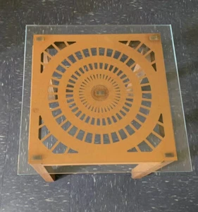 Spiral Side Table Rustic Corten Design - Picture 1 of 2
