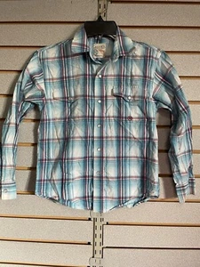 Roper Boys Kids Medium 8-10 Long Sleeve Pearl Snap Western Cowboy Shirt Plaid - Picture 1 of 5