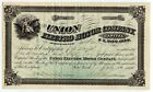 Pre-Edison Juli 1874 UNION ELECTRO MOTOR CO - New York LAGERZERTIFIKAT # 34 