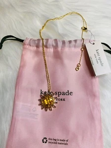 Kate Spade Sunny Goldtone Cubic Zirconia Pendant Necklace New - Picture 1 of 2