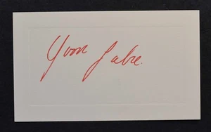 Yvon Labre signed index note card auto autograph Washington Capitals - Picture 1 of 2