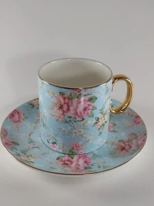 Porcelain Tea Cup and Saucer, Bone China - Picture 1 of 3