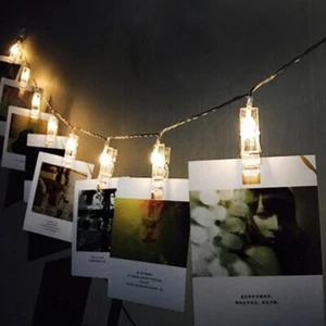 10 LED Card Photo Clip String Fairy Lights Battery Christmas Party Wedding light - Picture 1 of 4