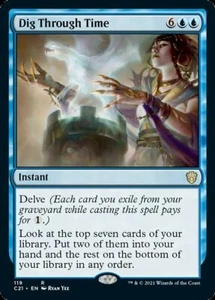 MTG 1X DIG THROUGH TIME COMMANDER 2021 NEAR MINT/MINT - Picture 1 of 1