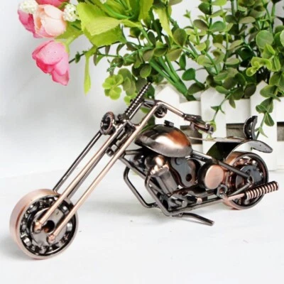 Collectible Metal Motorcycle Diecast Model Handmade Motorbike Sculpture Craft - Image 1 of 4