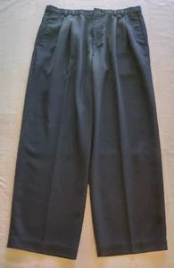 DOCKERS Black Dress Slacks Pleated Front Men's Size 36x34 - Picture 1 of 13