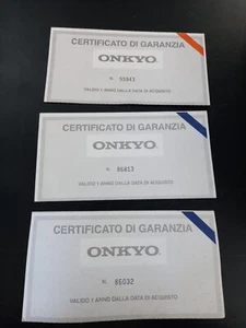 ISTRUZIONI / DEPLIANT / GARANZIA ONKYO VINTAGE - Imagen 1 de 1