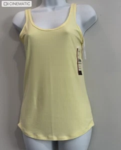 Neu mit Etikett No Boundaries Junior Tanktop weich Stretch tailliert gelb M, L - Bild 1 von 3