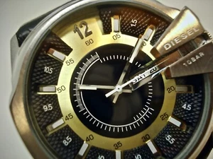 New Diesel DZ1207 Mega Chief Yellow Dial Men's Watch , NO BOX - Picture 1 of 5