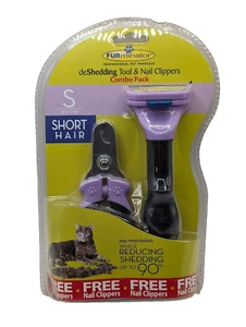 Furminator Short Hair deShedding Tool & Nail Clipper Combo Set - Picture 1 of 4