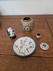 Konvolut alte chinesische Cloisonne Artikel - Bild 1 von 24