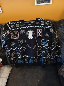 Studio Ghibli Spirited Away Sin Cara Vacaciones Talla LG, Suéter Caja Almuerzo - Imagen 1 de 4