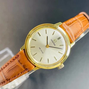 Reloj Omega De Ville dorado mecánico para mujer diseño antiguo elegante - Imagen 1 de 10