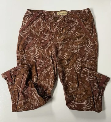 Pantalones cargo Democracy Flex-ellent estampado floral de palma utilitarios enrollables para mujer 4 Foto 1 de 4