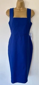 SilkFred Cobalt Blue Dress Nwt! 12-14 ( Labelled 14 )Stretch Bodycon Summer - Picture 1 of 10