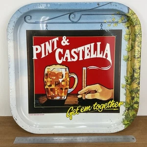 Vintage Pint & Castella Metal Pub Beer Tray - Picture 1 of 4
