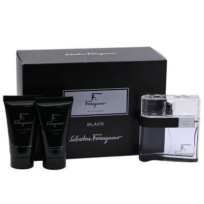 Juego de regalo F Black de Salvatore Ferragamo para hombre 3 piezas nuevo en caja Foto 1 de 4