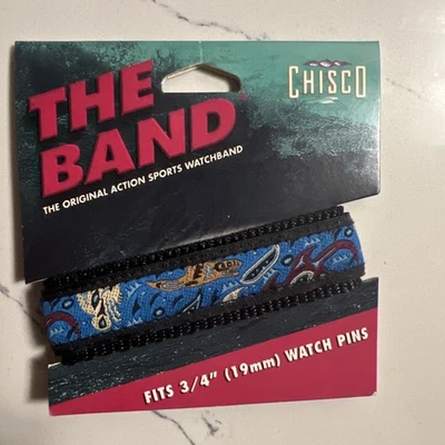 Correa de reloj de nailon Chisco de colección años 90 Dead Stock The Band Y2K Foto 1 de 2