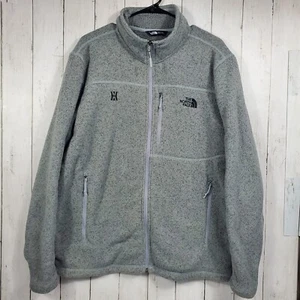 The North Face Men's Fleece Zip Up Sweater Jacket Gray Size XL Zip Pockets Logo - Picture 1 of 12