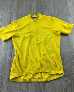 Nashbar Cycling Jersey Men’s XL Yellow 1/4 Zip - Picture 1 of 9