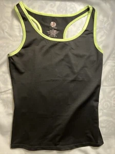 Yoshion Racerback Yoga Tank Top Green Black Women's Large Workout - Picture 1 of 4