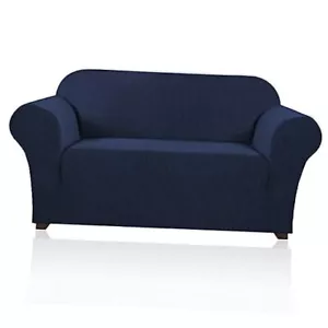 Stretch Sofa Cover Slipcover Couch Cover for 2 Cushion Sofa Loveseat Navy - Picture 1 of 7