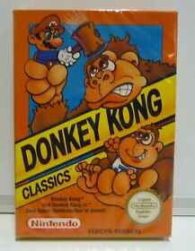 DONKEY KONG CLASSICS NINTENDO NES EUROPEAN VERSION NES-DJ NOE-1 PAL B BOXED 1988