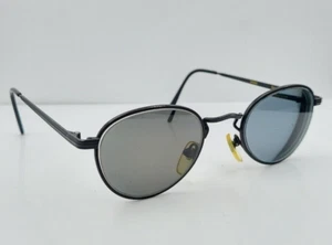 Vintage Bausch & Lomb W1550 Black Oval Metal Sunglasses FRAMES ONLY - Picture 1 of 7