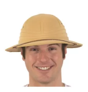 Pith Helmet Hat - Safari - Tan - Costume Accessory - One Size - Picture 1 of 2