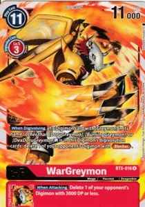 GIOCO DI CARTE BANDAI DIGIMON 2020 - WARGREYMON BT5-016 R - ROSSO - Foto 1 di 2