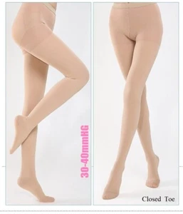 Graduated Support Compression Tights30-40mmHg Stockings Support Varicose Veins - Picture 1 of 17