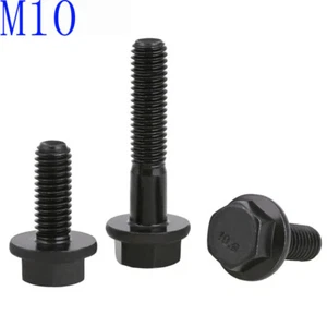 M10 -1.5 High Tensile Grade 10.9 Hex Head Flange Screws Frame Hex Head Bolts - Picture 1 of 4