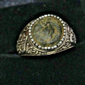 rare CLEOPATRA 31 BC genuine ancient Egypt coin mounted on sterling silver RING - Picture 1 of 9