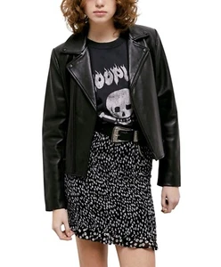 Gonna corta donna The Kooples nera margherita a pois fumè 100% viscosa - Foto 1 di 14