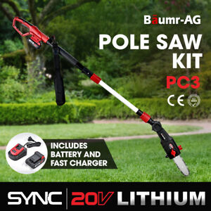 BAUMR-AG PC3 20V SYNC Cordless Pole Saw Kit Pruner Tree Cutter Electric Battery