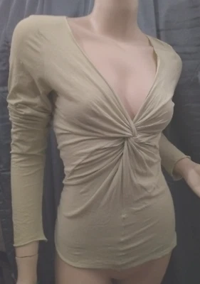 Top de mujer Velvet by Graham & Spencer manga larga lima con nudo -- talla S Foto 1 de 3