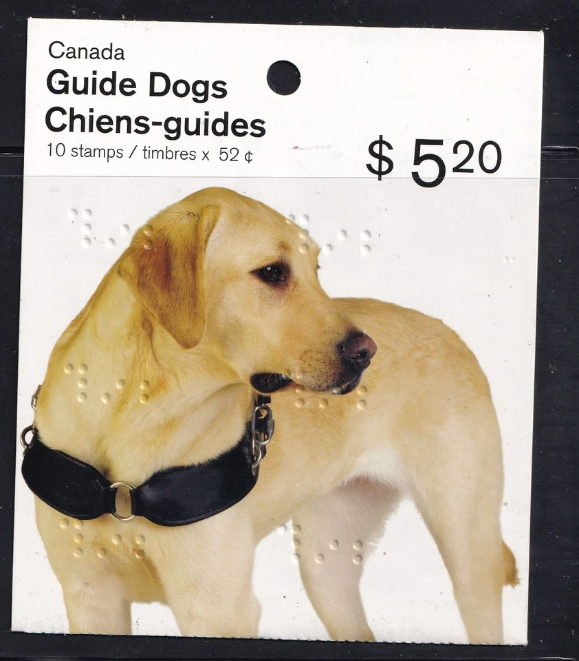 CANADA BOOKLET BK374, GUIDE DOGS, WITH RAISED BRAILLE DOTS, NO 2266 - Image 1 of 1