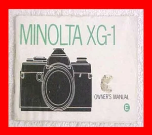 MINOLTA MODEL XG-1 XG 1 35MM CAMERA OWNERS INSTRUCTION MANUAL BOOKLET - Picture 1 of 2