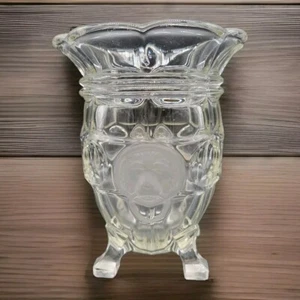 S.Reich & Co. 1930's Pressed Glass Wine Cooler/Vase Lion Head Design Rare Glam - Picture 1 of 9