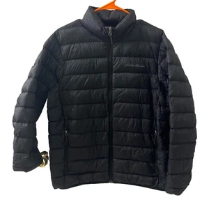 Eddie Bauer Men’s Black Down Insulated Lightweight Puffer Zip Jacket Medium - Picture 1 of 6