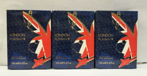 PLAYBOY LONDON BY COTY 100 ML  3.4 OZ EDT SPRAY FOR MEN ( PACK OF 3 )