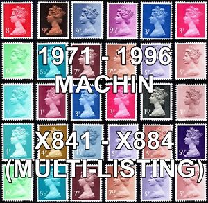 1971-96 Machin Definitives X841 - X885 X Series Multi-Listing Unmounted Mint MNH