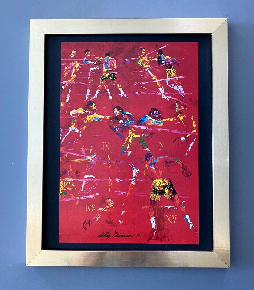 LeRoy Neiman 盒子 1974 年签名波普艺术装裱全新 11x14 LS — 第 1/3 张图片