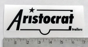 Casa rodante Aristocrat 1964-1969 de colección calcomanía pegatina remolque blanco y negro - Imagen 1 de 2
